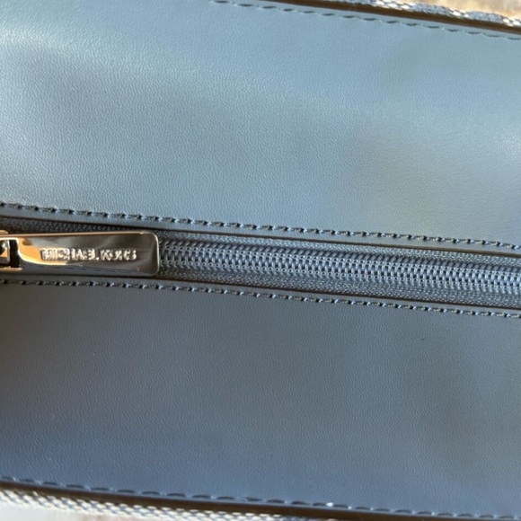 Michael Kors Gilly Large Drawstring Tote Shoulder Bag MK Graphic Logo Denim NWT - Picture 6 of 9